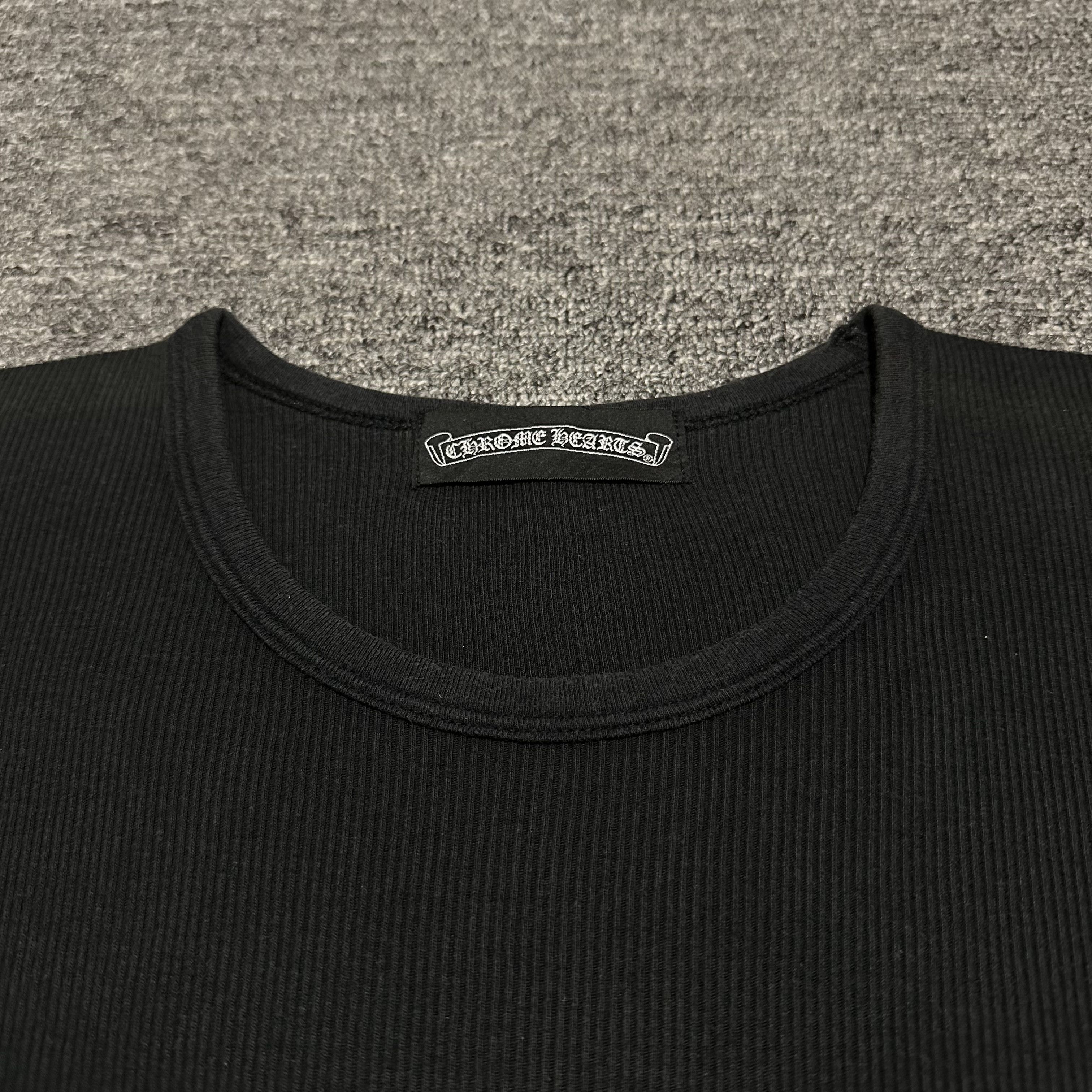 Chrome Hearts Chrome Hearts Black Underwear Plain Stretch Basic Tees Size US S / EU 44-46 / 1 - 2 Thumbnail