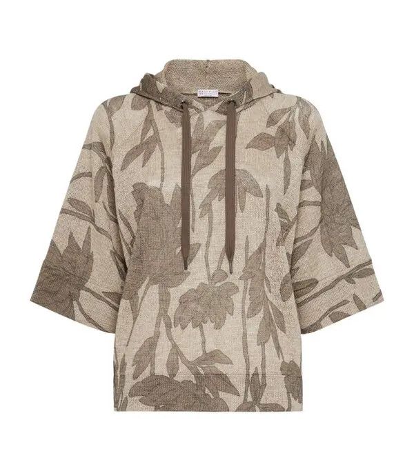 Brunello Cucinelli o1y0825 Hooded Sweater in Sand Size XS / US 0-2 / IT 36-38 - 1 Thumbnail