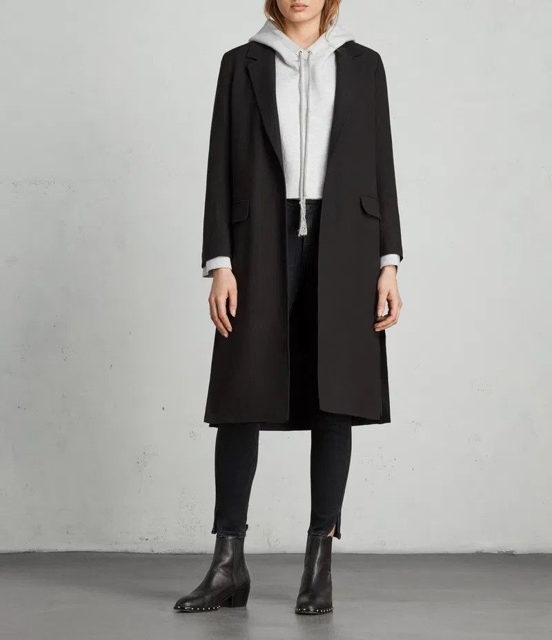Allsaints Allsaints Aleida Duster Viscose Light Coat Size XS / US 0-2 / IT 36-38 - 4 Thumbnail