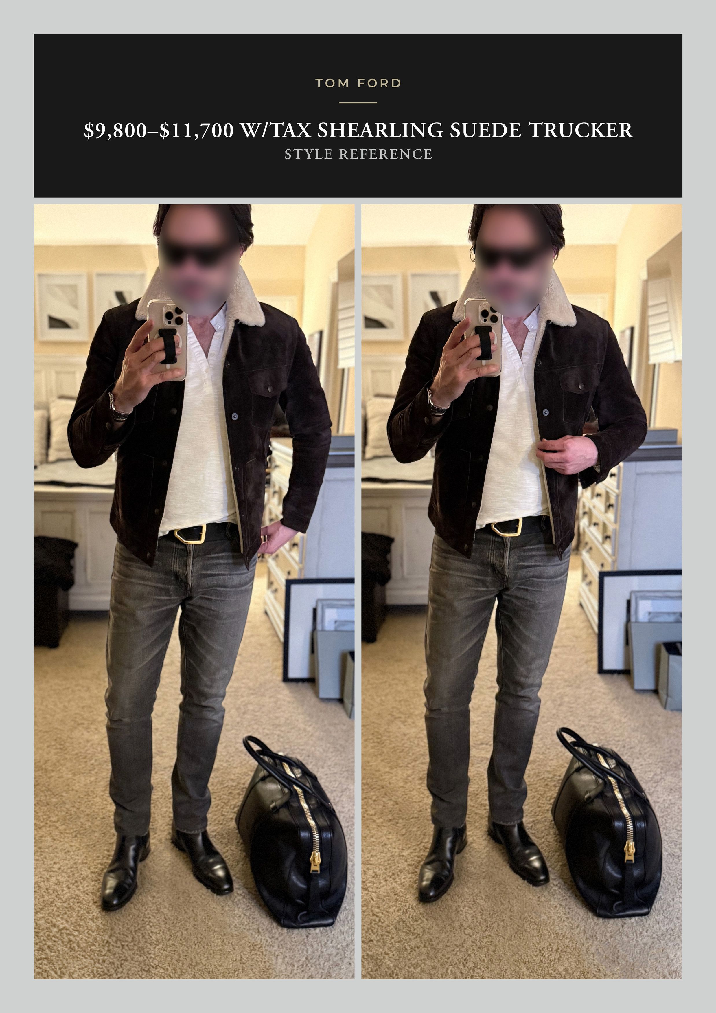 Tom Ford A-List Celeb Favorite, Coveted $9,800 w/tax Suede Shearling Size US M / EU 48-50 / 2 - 15 Thumbnail