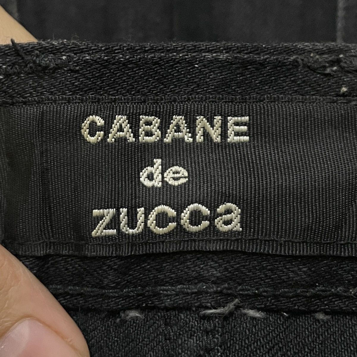 14th Addiction Very Rare Vintage Brand Cabane De Zucca Waxed Jeans 1990s Size US 34 / EU 50 - 10 Thumbnail