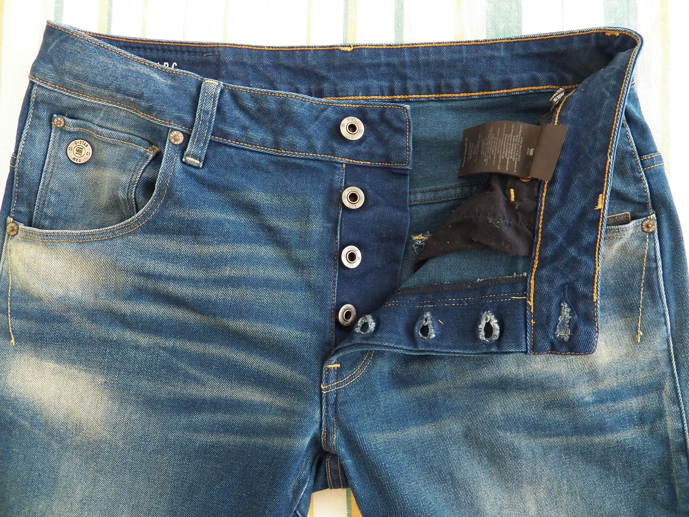 G-Star G-Star RAW Arc 3D Slim Mens Jeans W32 L30 Medium Blue Size US 32 / EU 48 - 3 Thumbnail