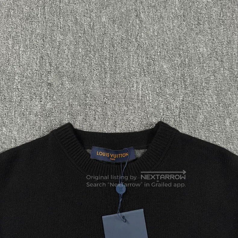 Louis Vuitton Louis Vuitton Black Back Full Print Cashmere Sweater Size US L / EU 52-54 / 3 - 2 Thumbnail