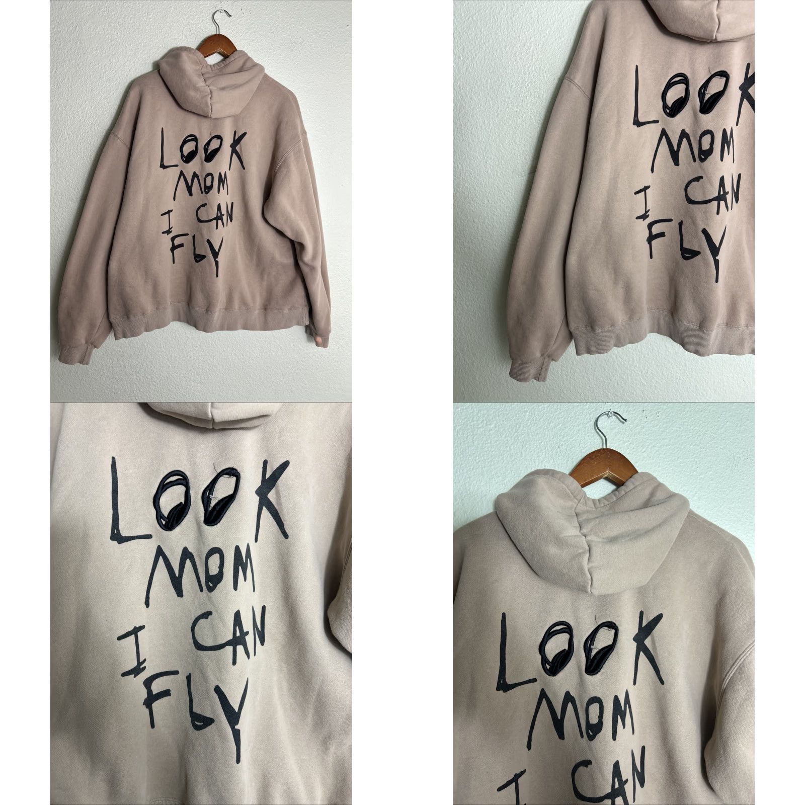 Travis Scott VINTAGE Travis Scott Astroworld Concert Look Mom I Can Fly Hoodie Mens XL Tan Size US XL / EU 56 / 4 - 9 Thumbnail