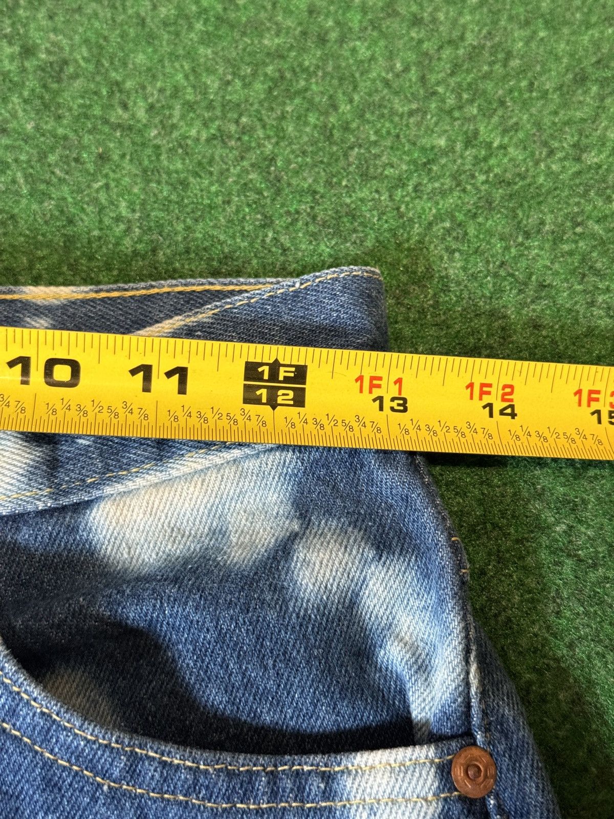 Lee × Vintage VTG 70s INSANE Lee Rider Talon Zip Slim Bleached Jeans Size US 26 / EU 42 - 6 Thumbnail