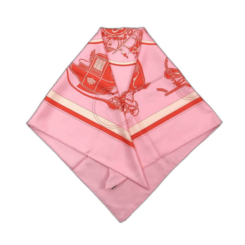 Hermes Hermes pink silk scarf 90cm Size ONE SIZE - 1 Thumbnail