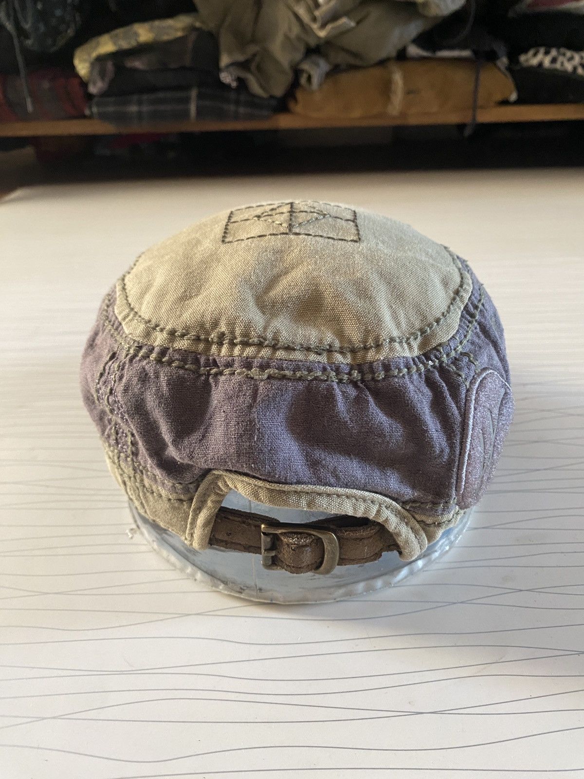 Japanese Brand H Coustic Distressed Design Patrol Military Denim Cap y2k Size ONE SIZE - 6 Thumbnail