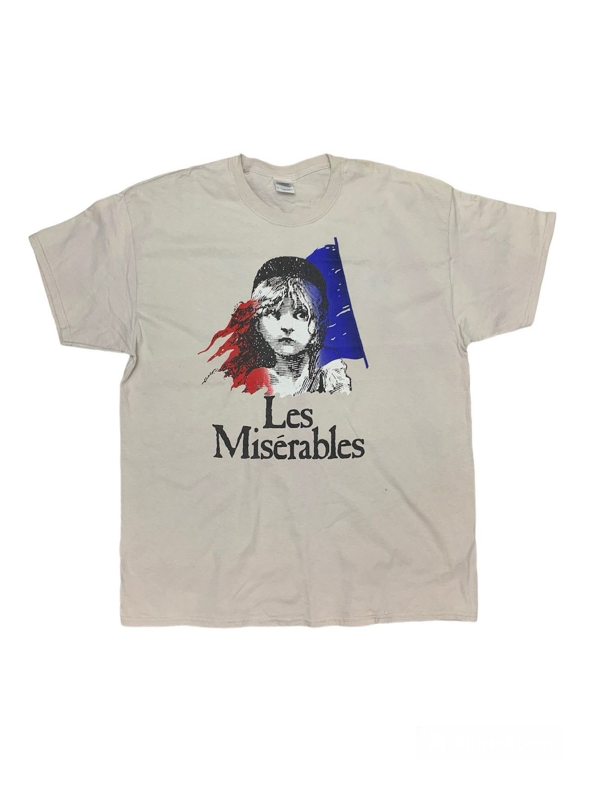 image of Art x Movie Vintage Movie Les Miserables Oversized Tshirt in Grey, Men's (Size XL)