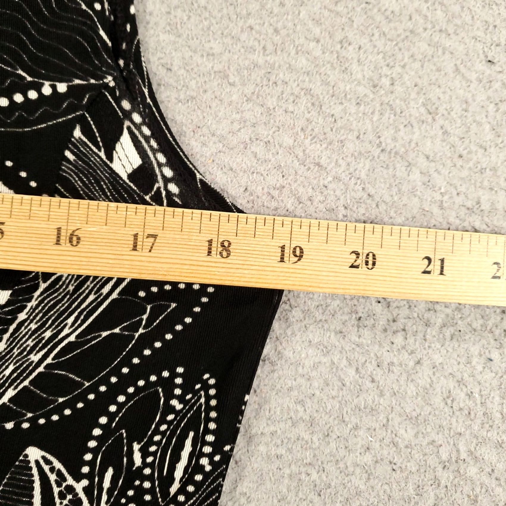 Vintage Chicos Travelers Dress Womens Large Black White Floral Sleeveless 2 Tank Dress Size L / US 10 / IT 46 - 4 Thumbnail