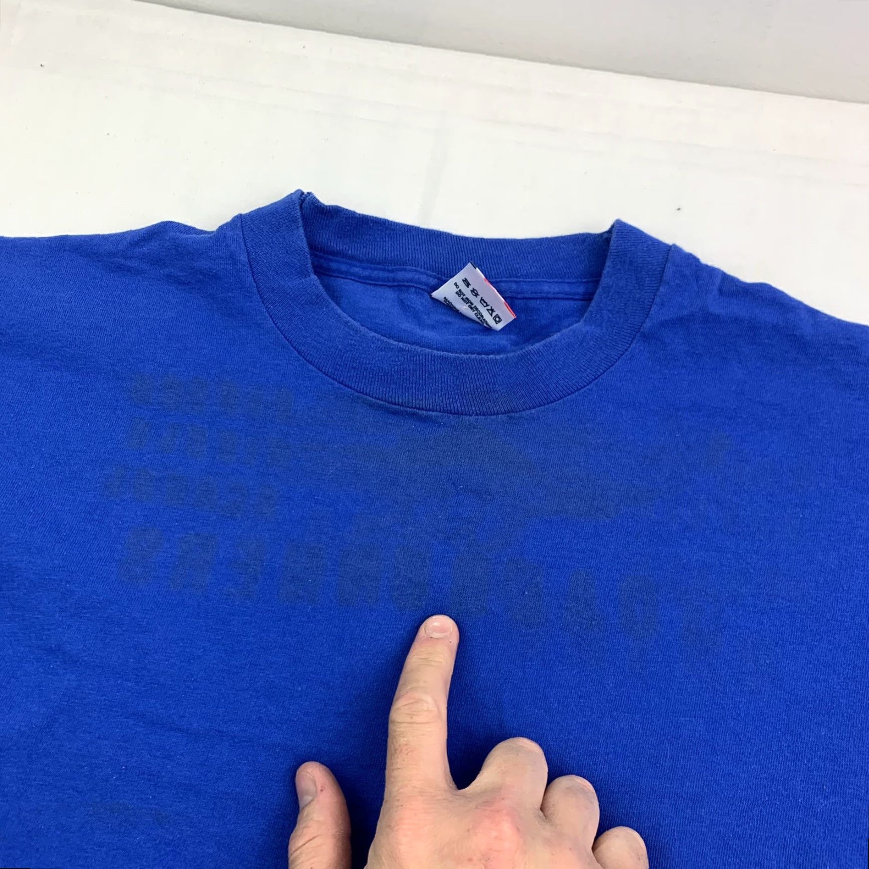 Fruit Of The Loom VINTAGE DeeDee Middle School Roadrunners T Shirt Adult Large Blue Mascot 90s USA Fruit of the Loom Shirt Mens Size US L / EU 52-54 / 3 - 4 Thumbnail