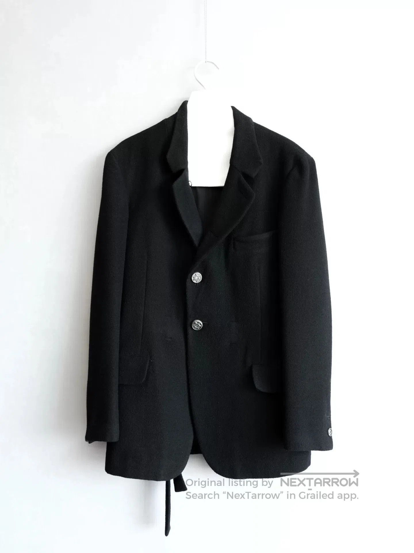 Yohji Yamamoto yohji yamamoto black jacket with silver buttons. Size US M / EU 48-50 / 2 - 4 Thumbnail