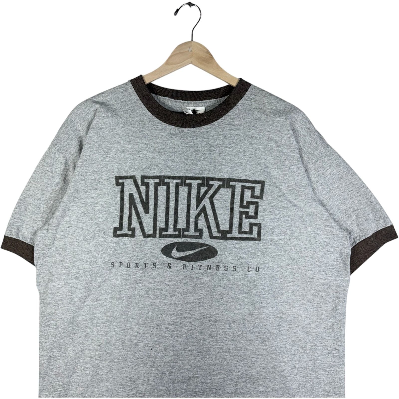 Nike Vintage Nike Chest Spellout Ringer Tee L Size US L / EU 52-54 / 3 - 2 Thumbnail