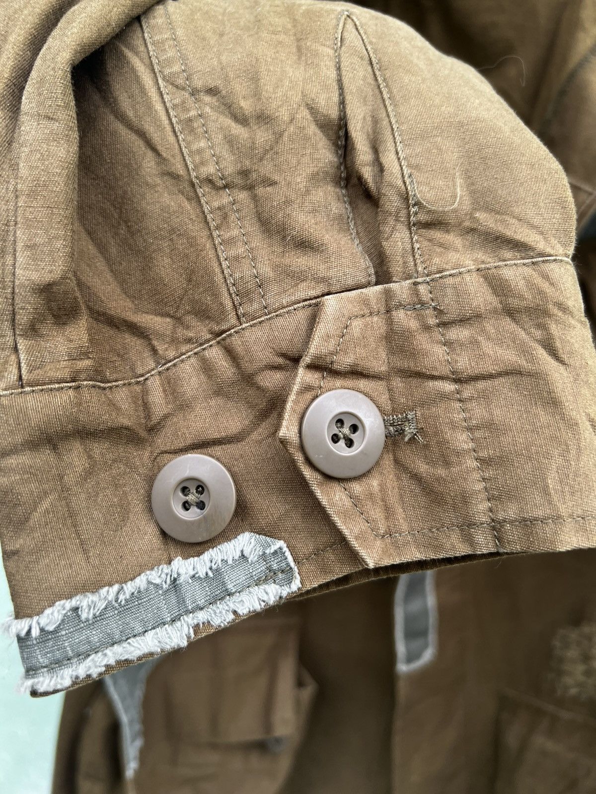 Japanese Brand Houston Distressed Boro Patchwork Military Jungle Fatigue Size US L / EU 52-54 / 3 - 11 Thumbnail
