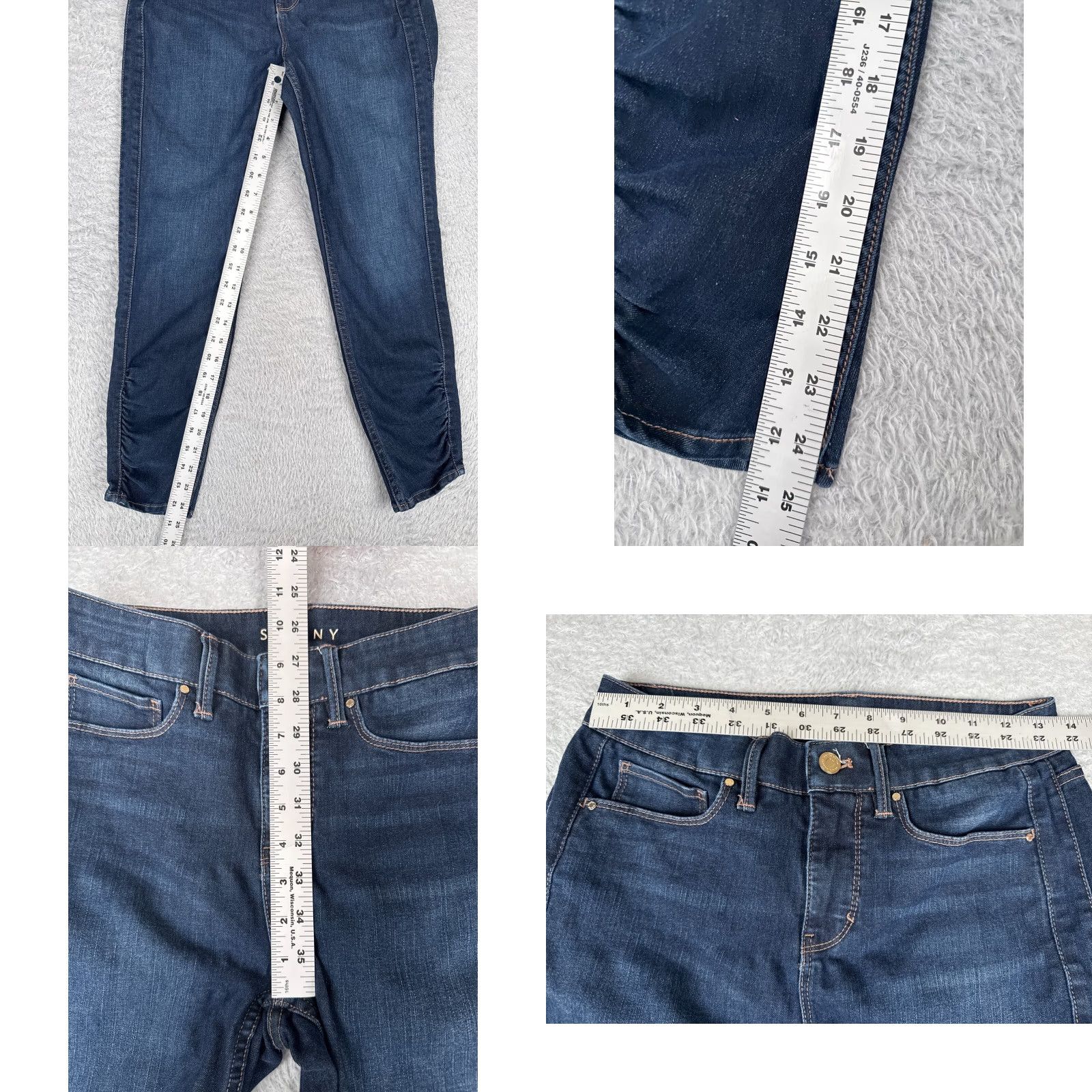 White House Black Market White House Black Market Jeans Women 2 Denim Blue The Skinny Crop Dark Mid 27x25 Size 26" / US 2 / IT 38 - 8 Thumbnail