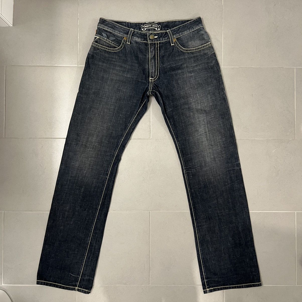 Robins Jeans Robin's Low Rise Selvedge Straight Leg Bootcut Jeans 34x35 Size US 34 / EU 50 - 1 Thumbnail