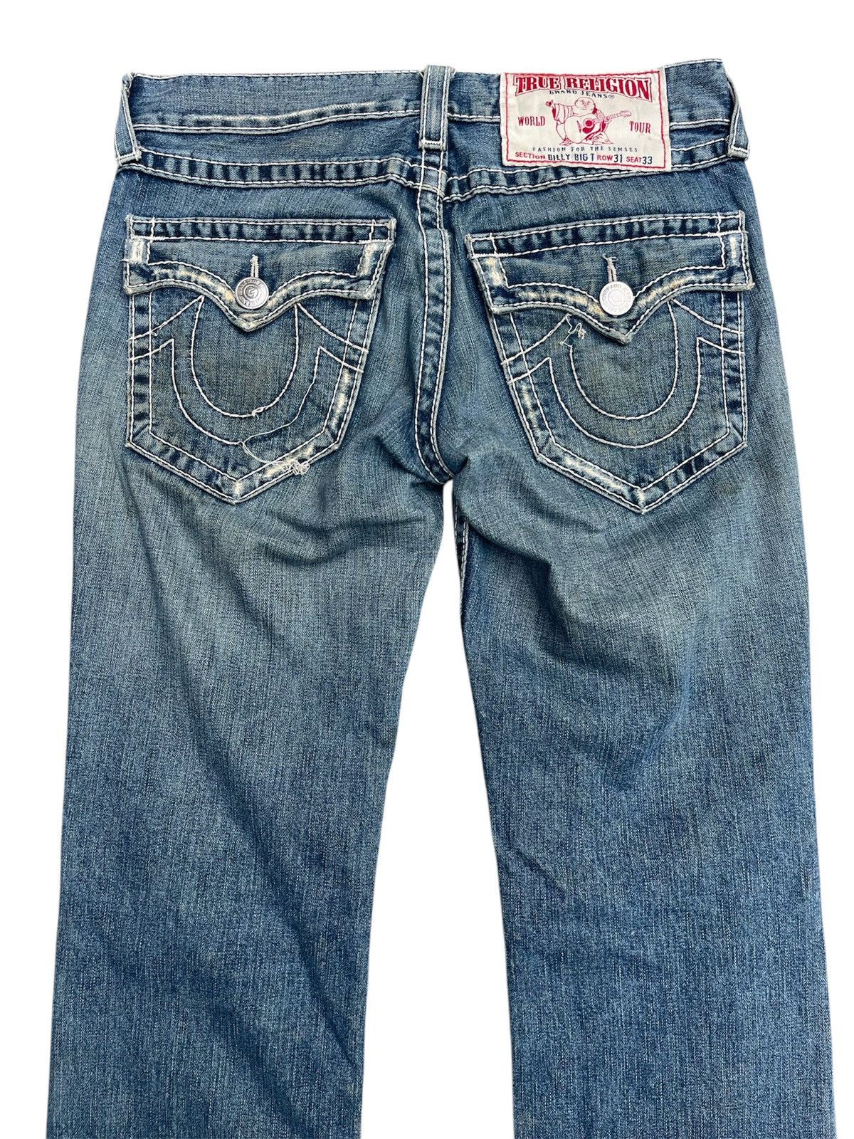 True Religion Vintage True Religion Billy Big T Flare Jeans Distressed USA Size US 31 - 14 Thumbnail
