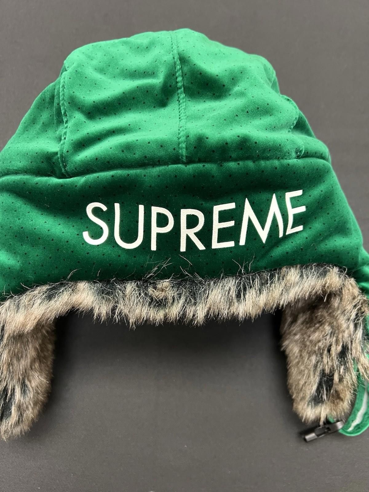Supreme FW11 Supreme Velvet Polka Dot Trooper Hat Green Size ONE SIZE - 7 Thumbnail