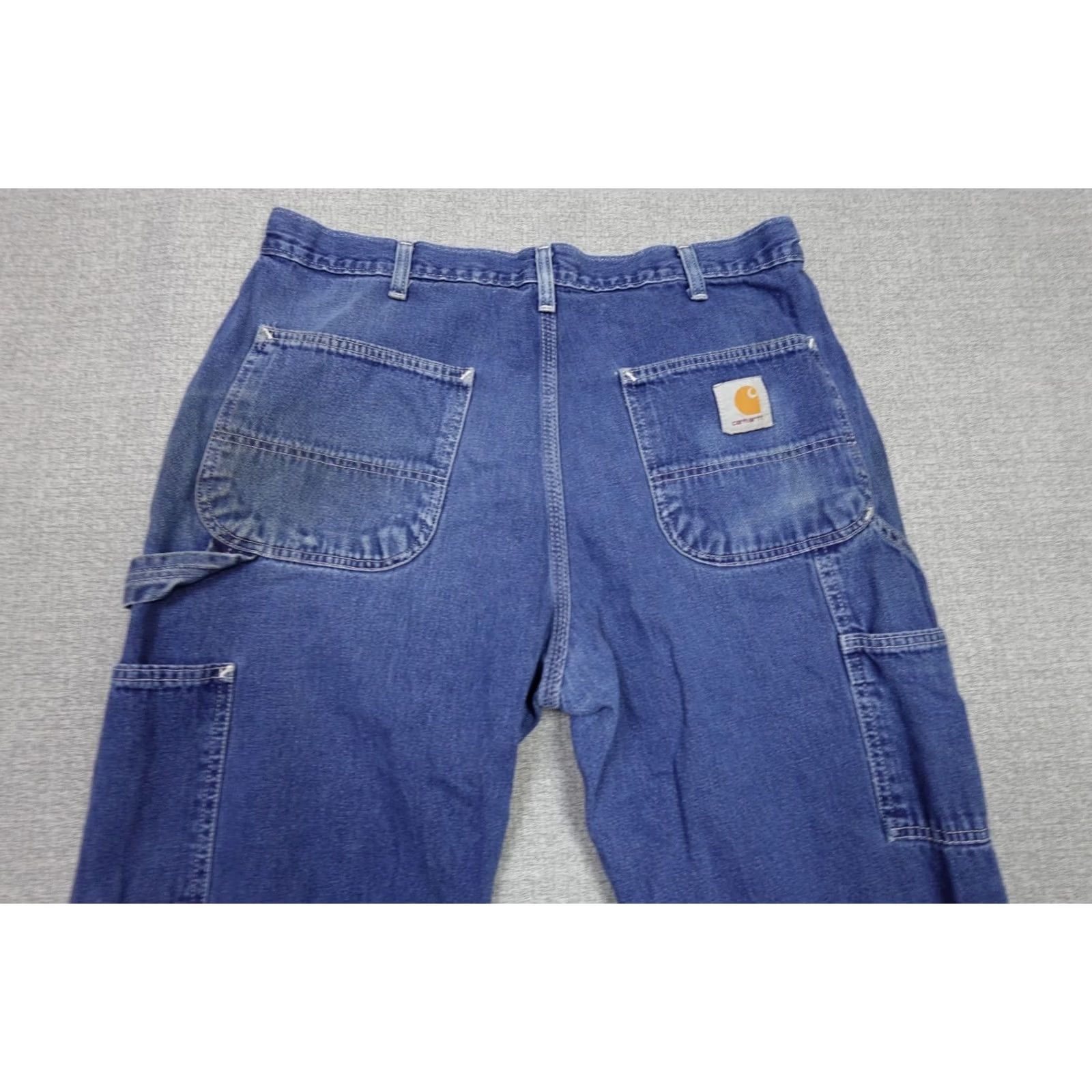 Carhartt Carhartt Jeans Men 34x30 Blue Relaxed Straight Fit Dark Wash Denim 5-Pocket 34in Waist Black? Size US 34 / EU 50 - 7 Thumbnail