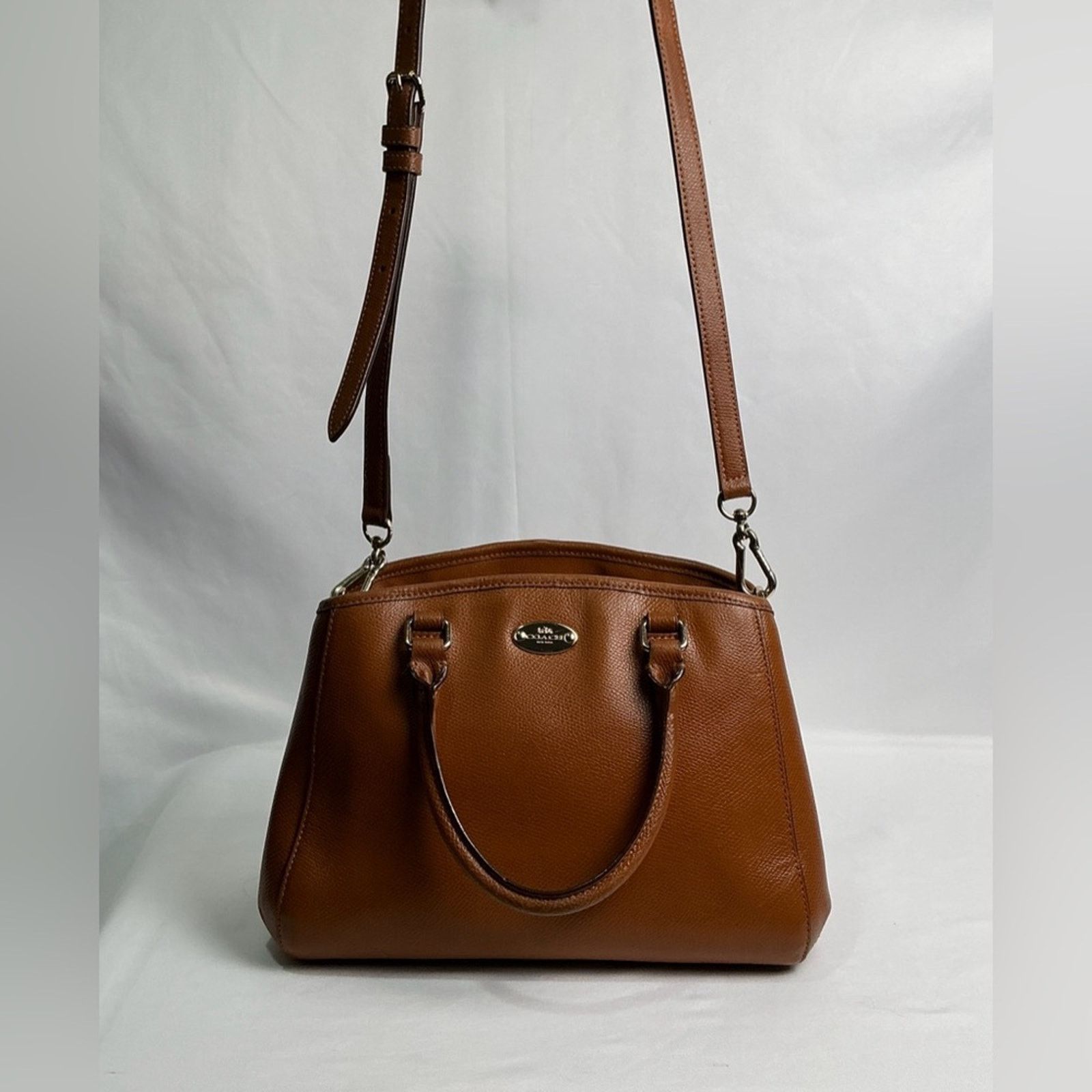 Coach COACH Brown 2 way Crossgrain Mini MARGO Carryall Satchel Size ONE SIZE - 1 Thumbnail