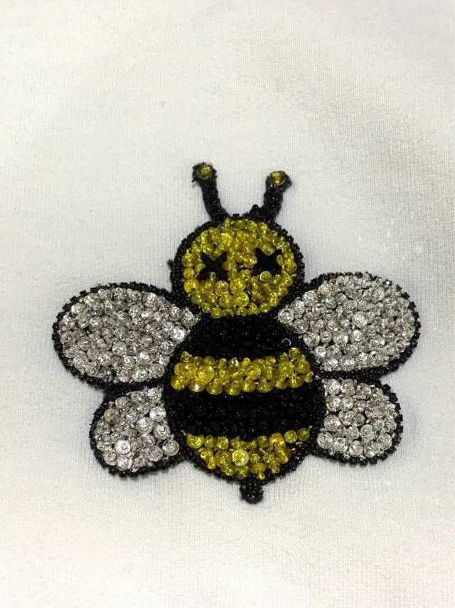 Dior Dior x Kaws Co-branded Rhinestone Bee White Sweatshirt K26WX Size US M / EU 48-50 / 2 - 4 Thumbnail