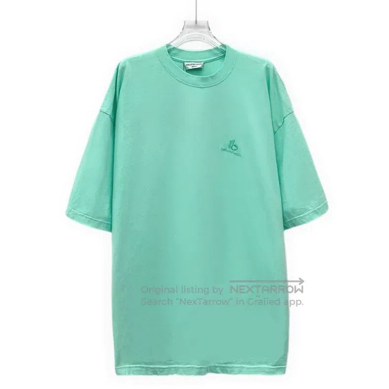 Balenciaga Balenciaga Green Destroyed Vintage Logo Letter Embroidered Size US L / EU 52-54 / 3 - 1 Thumbnail