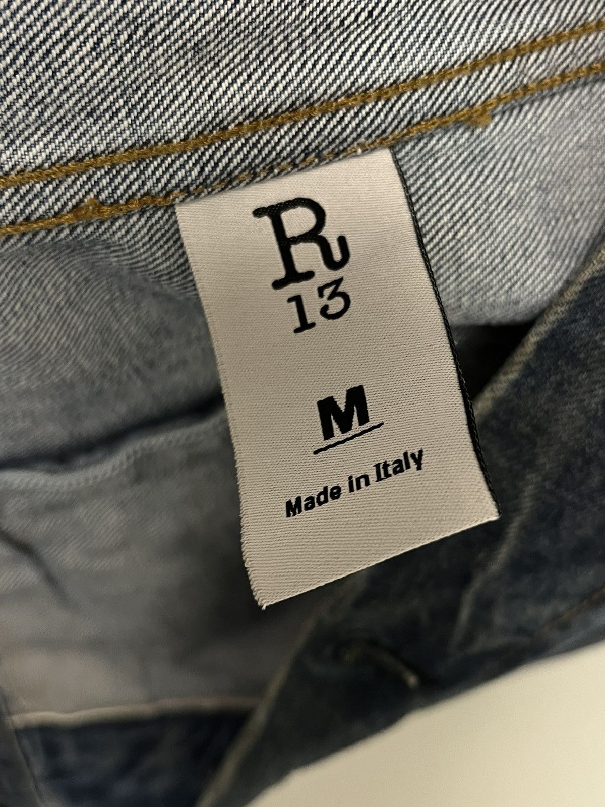 R13 Denim Trucker Distressed Jacket. Medium Size M / US 6-8 / IT 42-44 - 8 Thumbnail
