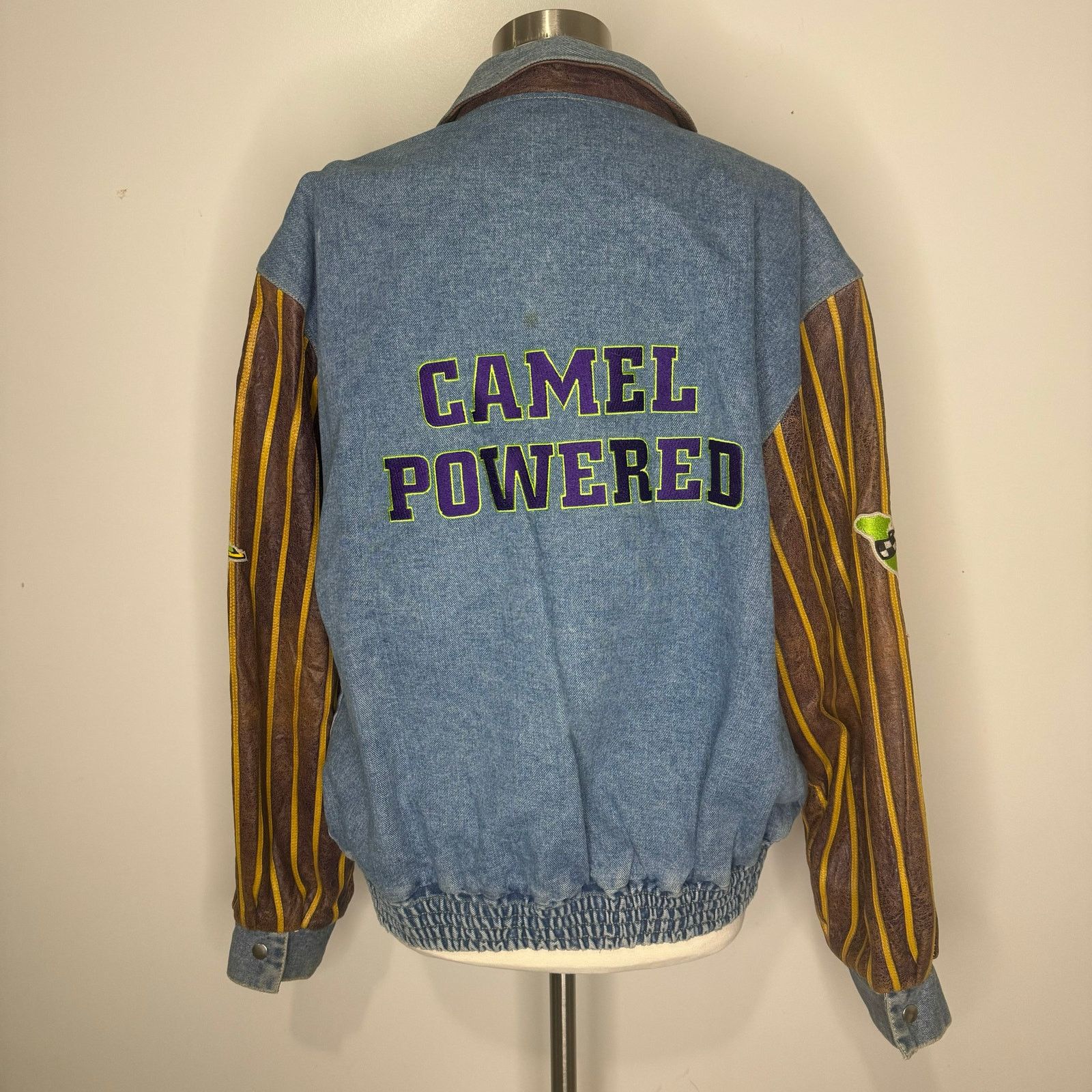 Vintage VTG 90s Smoking Joes Racing Denim & Leather Jacket Size XL Size US XL / EU 56 / 4 - 5 Thumbnail