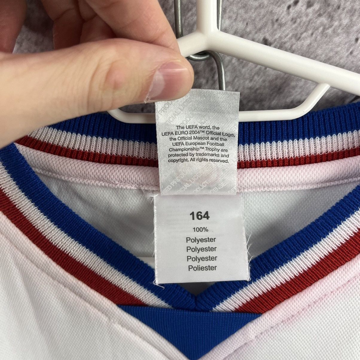 Vintage FRANCE UEFA EURO 2004 Futbol Football Soccer Jersey L White Size US L / EU 52-54 / 3 - 8 Thumbnail
