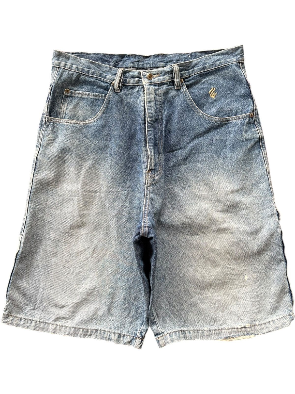 Rocawear Vintage Rocawear Carpenter Distress Baggy Jeans Size US 35 - 1 Thumbnail