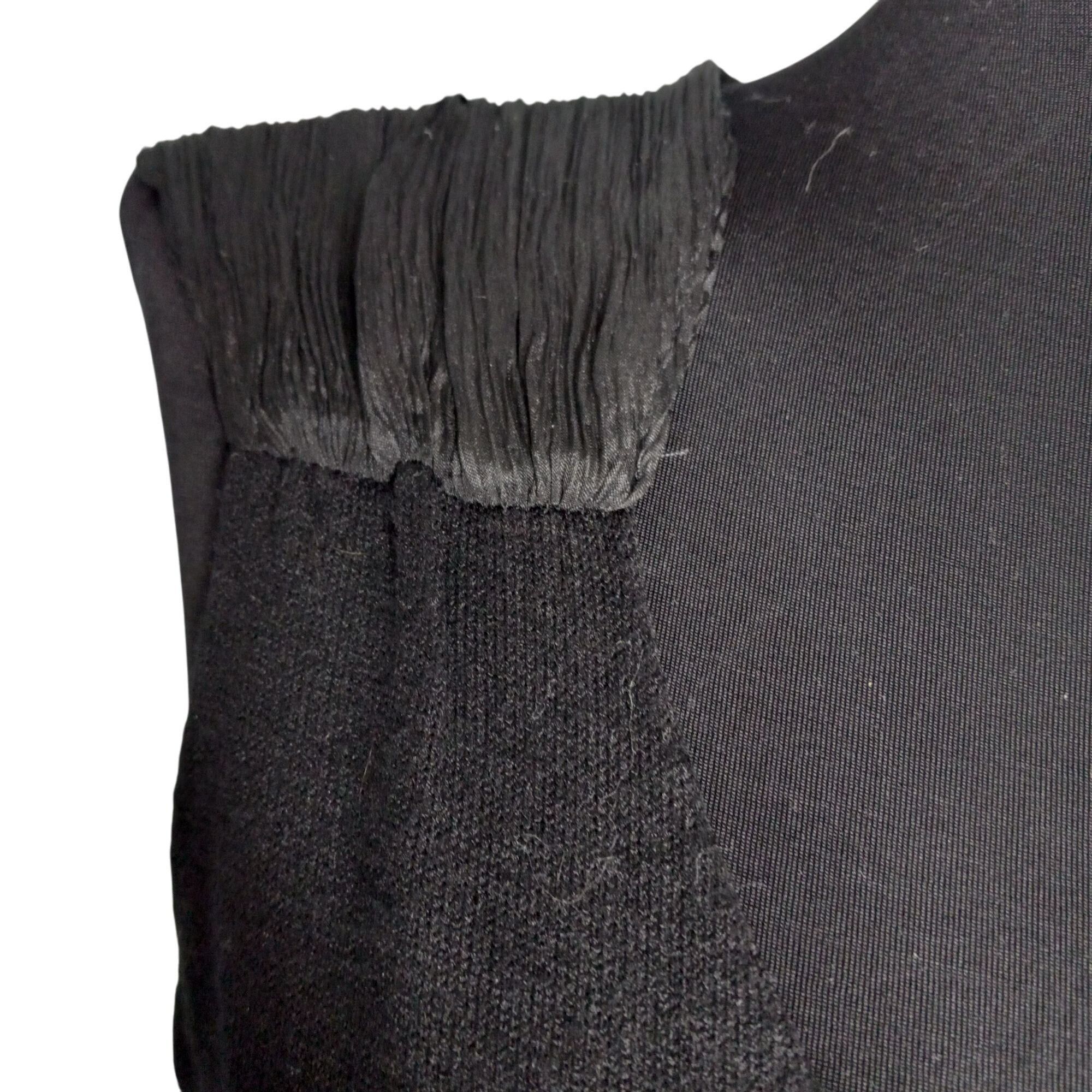 White House Black Market WHBM S Tank Top Shell Black Sleeveless Sweater Knit Pleated Size S / US 4 / IT 40 - 3 Thumbnail
