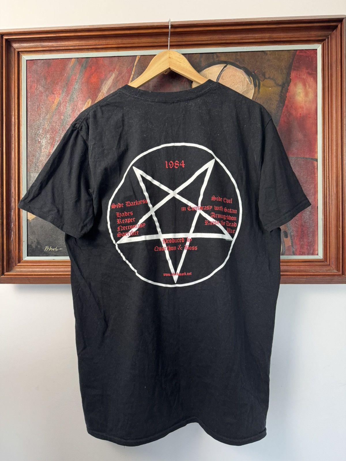 Band Tees Bathory Vintage 00s Goat Rare Band Metal Two Sided Print Tee Size US M / EU 48-50 / 2 - 2 Thumbnail