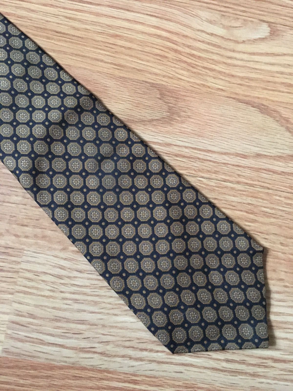 Other SANTOSTEFANO Brown Floral Italy Luxury Silk Mens Tie Size ONE SIZE - 2 Thumbnail
