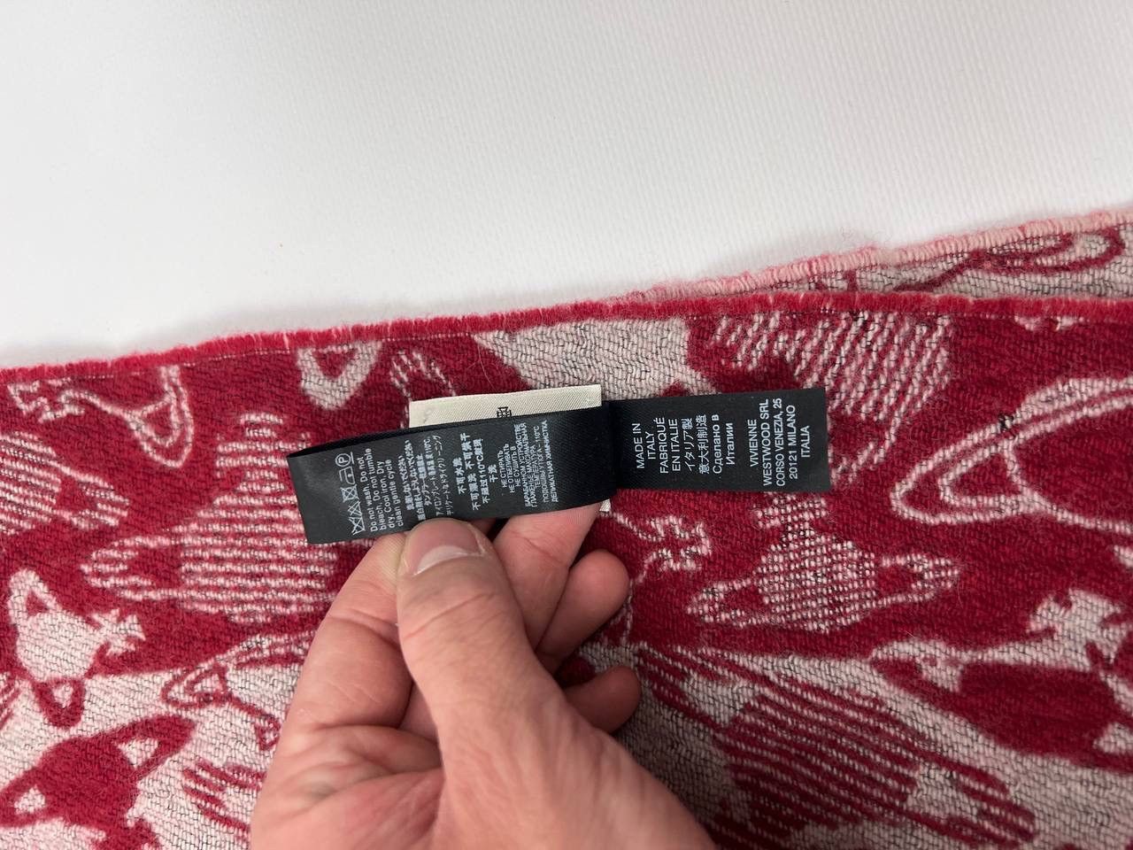Vivienne Westwood Vivienne Westwood monogram wool scarf Size ONE SIZE - 4 Thumbnail