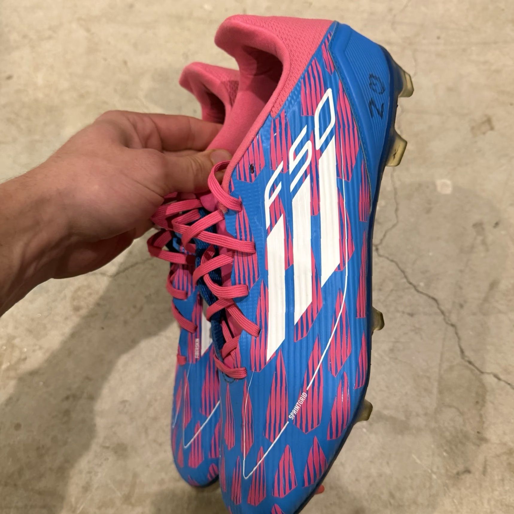 Adidas adidas adizero F50 League FG MG Blue Pink Men’s Soccer Cleats Sz 11 IE0603 Size US 11 / EU 44 - 7 Thumbnail