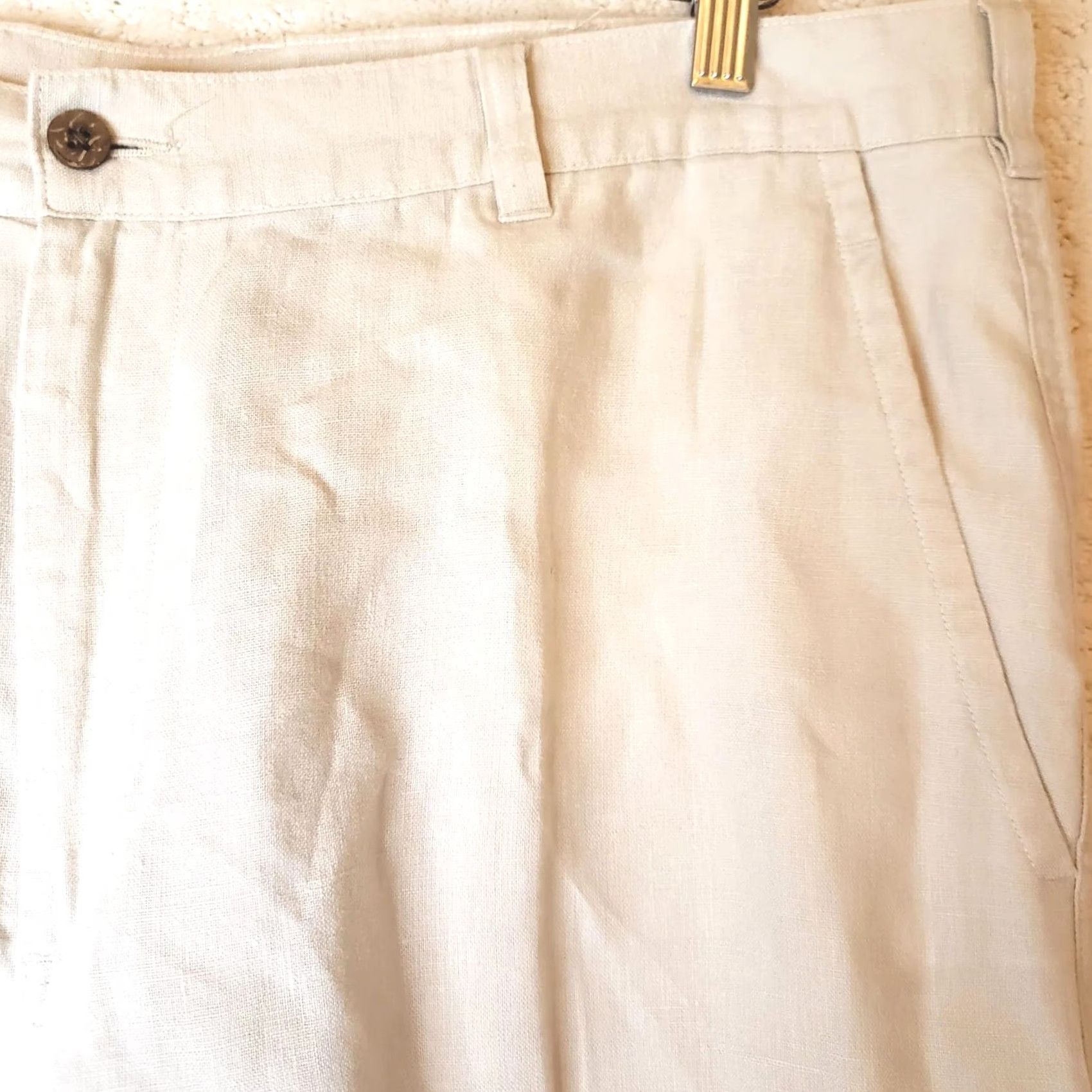 Jos. A. Bank JOS A BANK MEN Pants Beige 100% Linen 38W x 32L Dress Mens Size 38 Inseam 32 Beig e 100% Linen Dress Pants Mens Size US 38 / EU 54 - 5 Thumbnail
