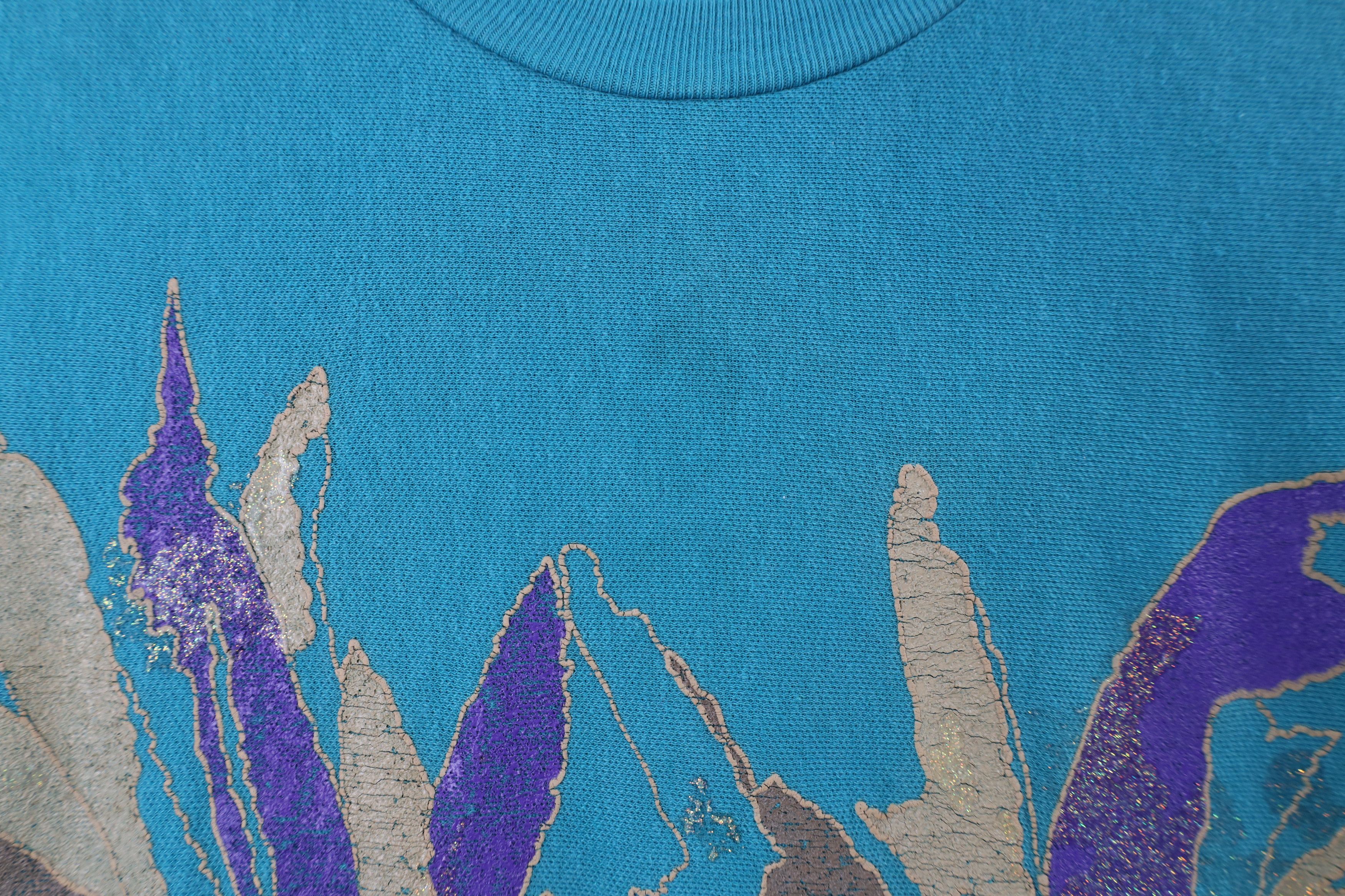 Vintage Vintage 80s 90s Streetwear Sleeve Flower Sweatshirt USA Size ONE SIZE - 5 Thumbnail
