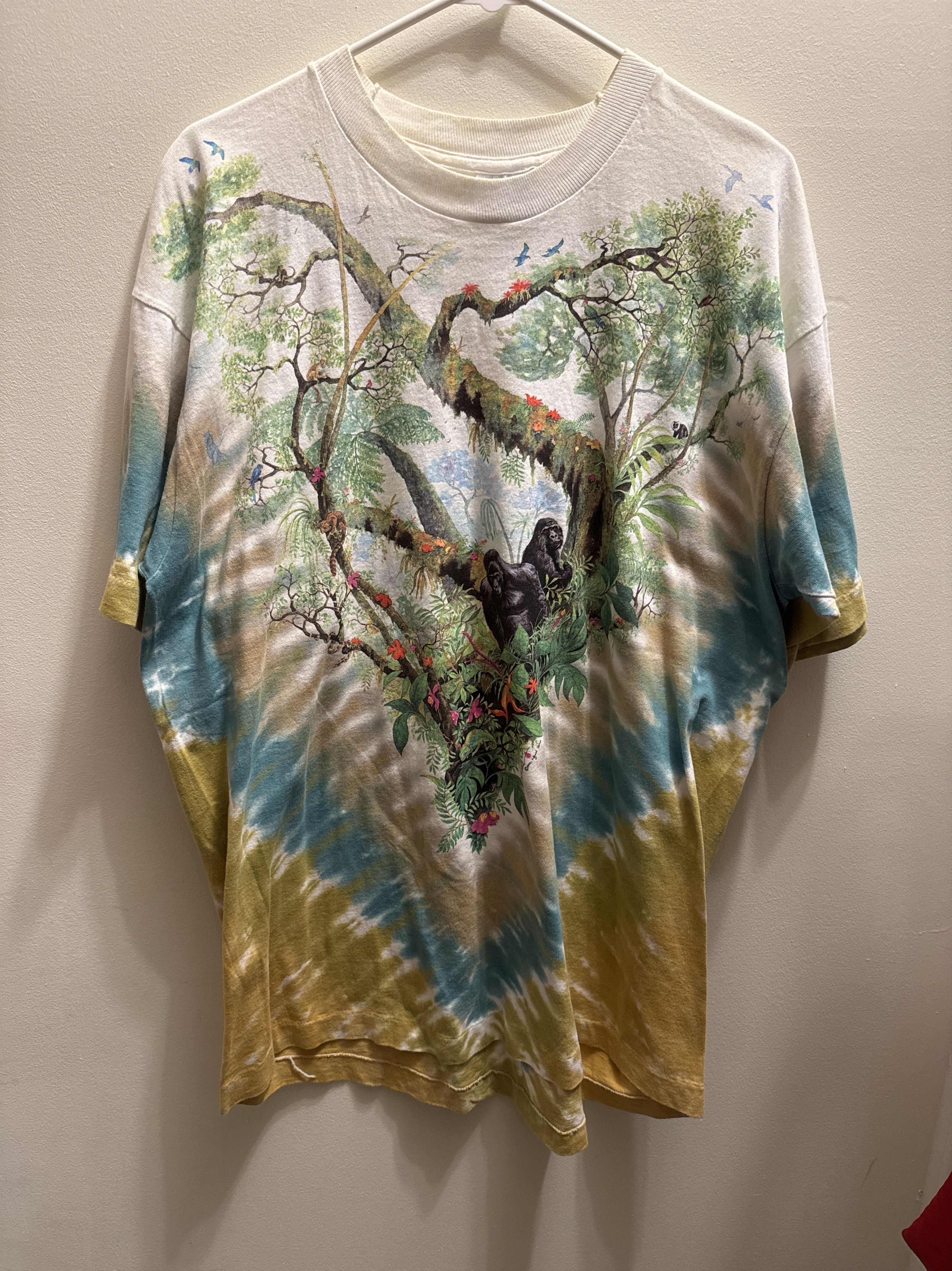 Liquid Blue VINTAGE 1992 LIQUID BLUE RAINFOREST TYE DYE SINGLE STITCH Size US XL / EU 56 / 4 - 1 Thumbnail