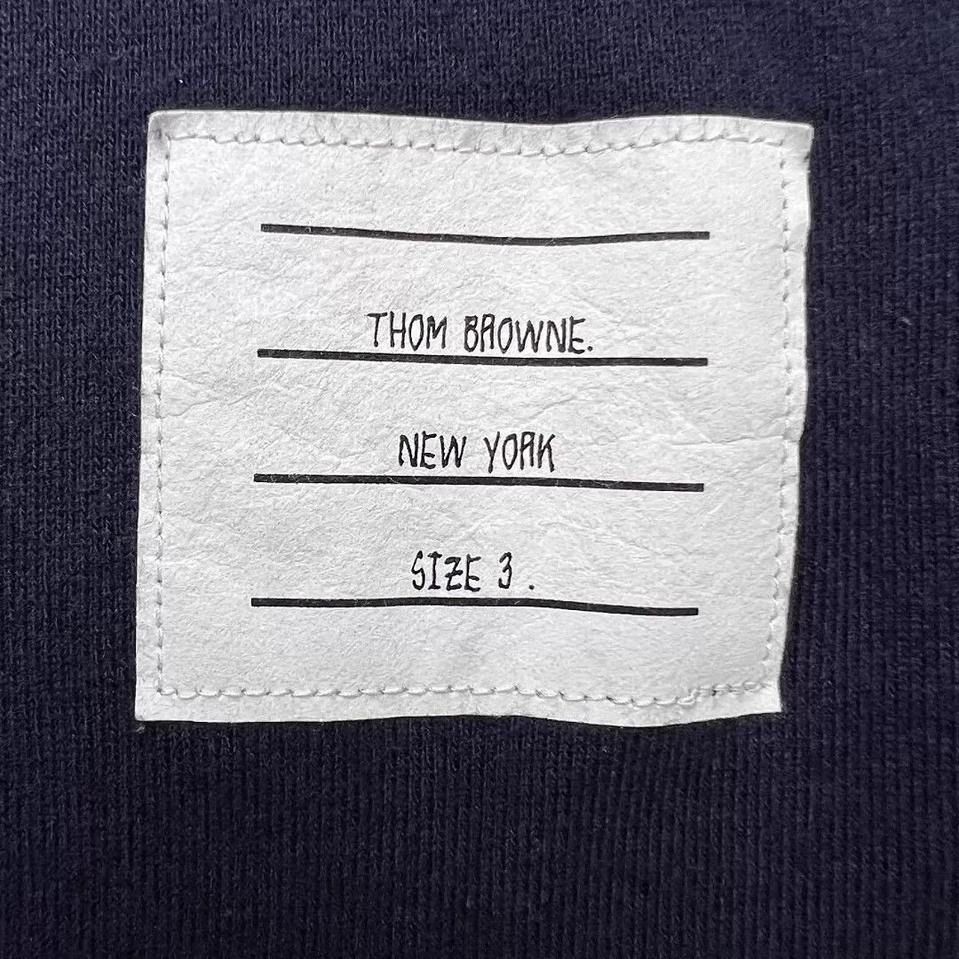 Thom Browne TB 4-stripe navy blue sweatshirt 3 Size L / US 10 / IT 46 - 4 Thumbnail
