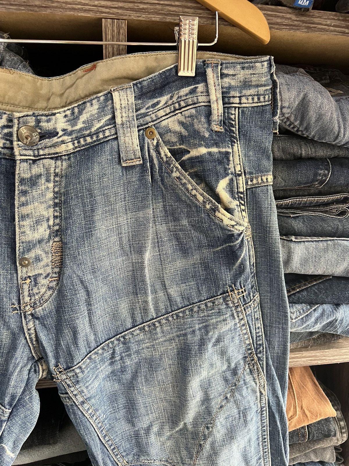 G-Star 🔥G-Star Raw Double Knees Distressed Denim Size US 37 - 9 Thumbnail