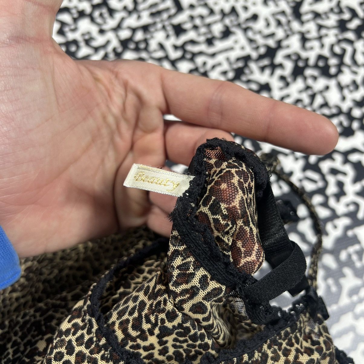 Japanese Brand Vintage Y2K Leopard Sexy Mesh Retro Style Nightie Mini Dress Size S / US 4 / IT 40 - 12 Thumbnail