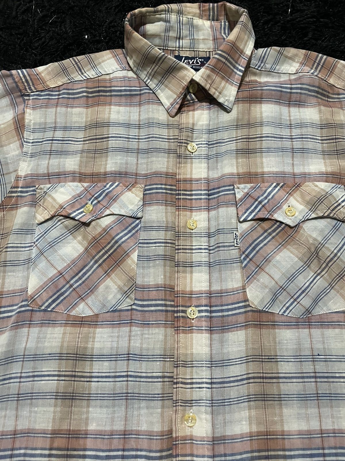 Levi's Vintage Clothing VINTAGE LEVI’S 80’S REGULAR FIT TARTAN WORKSHIRT FLANNEL Size US L / EU 52-54 / 3 - 4 Thumbnail