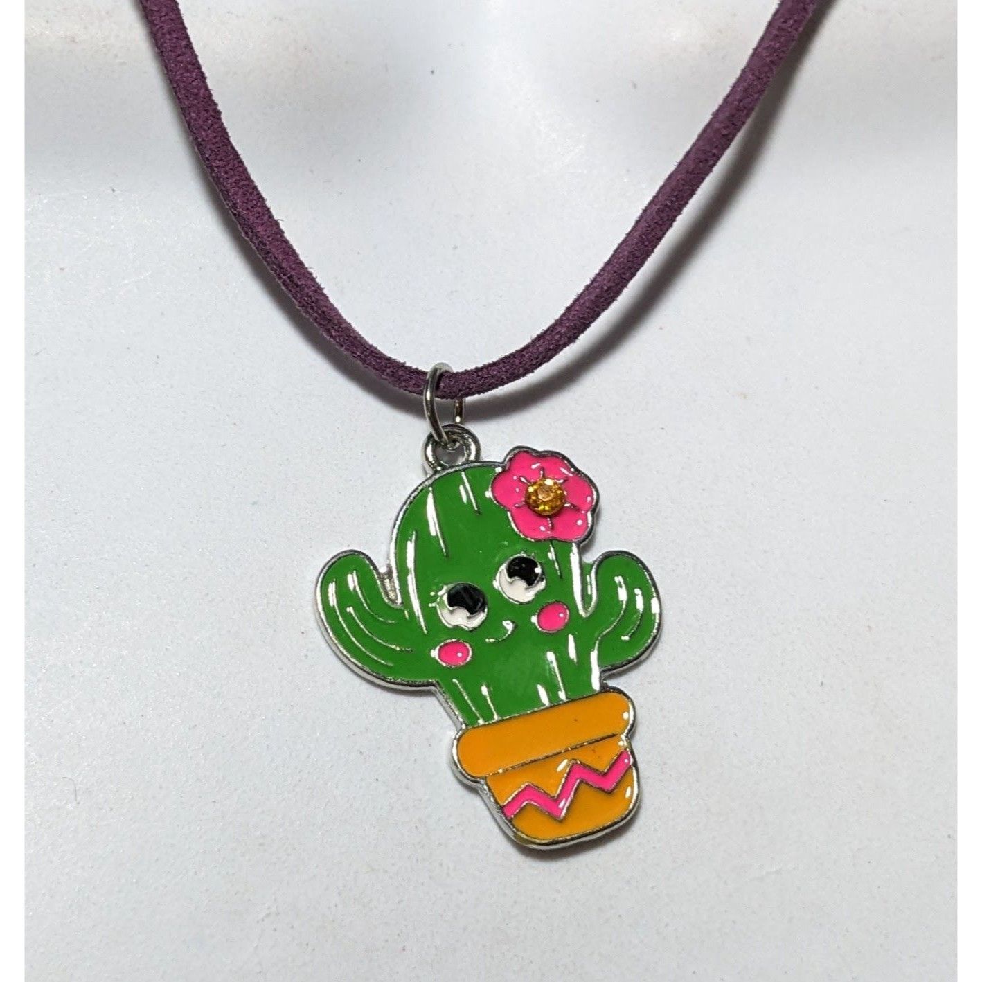 Other Smiling Bright Cactus Enamel Pendant Necklace Size ONE SIZE - 6 Thumbnail