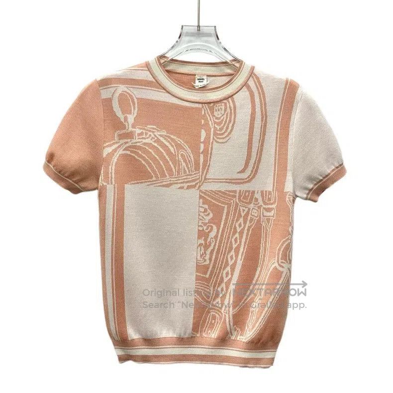 Hermes Hermes Colorblock Logo Print Silk T. Size US XS / EU 42 / 0 - 1 Thumbnail