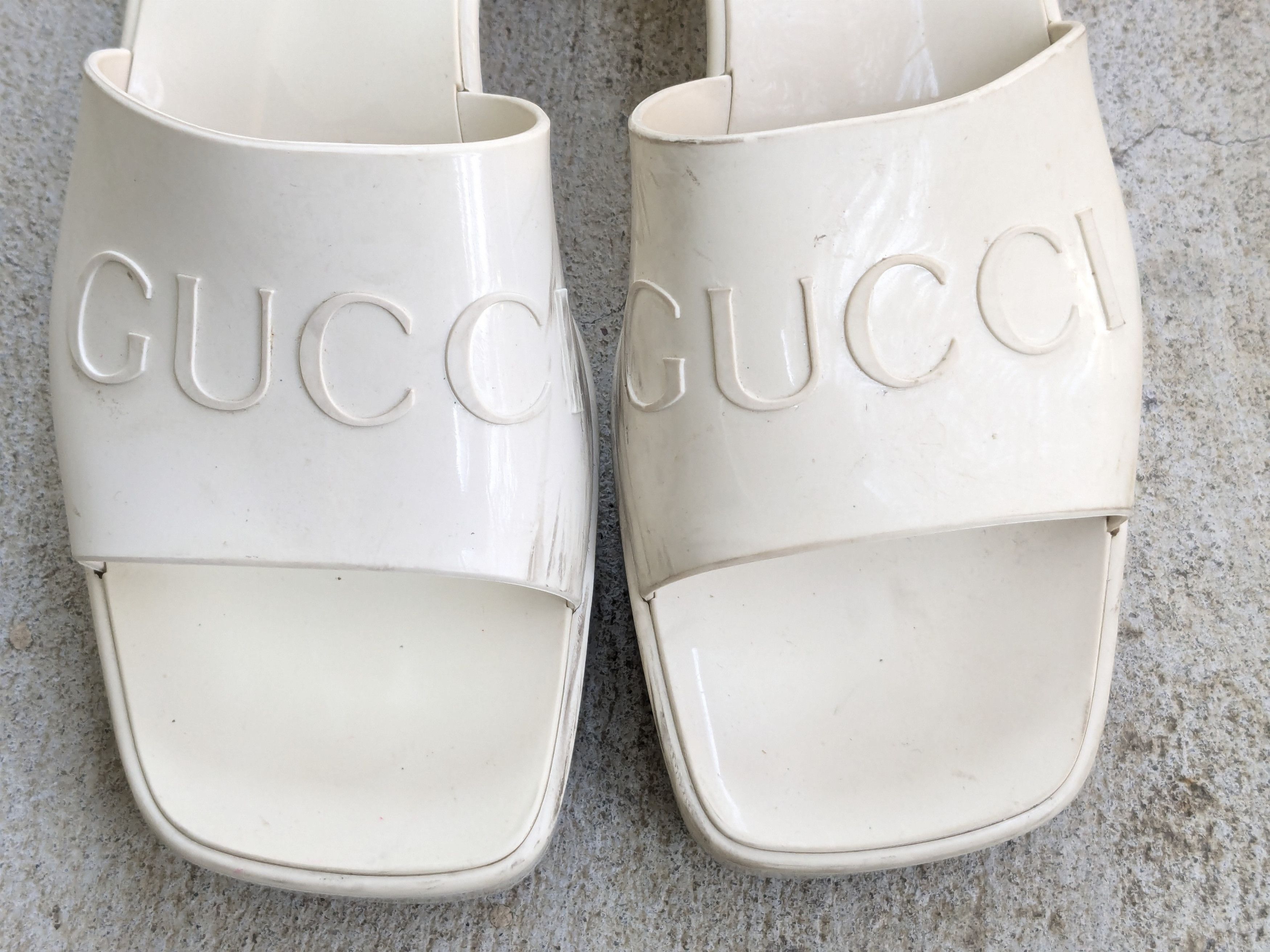 Gucci Gucci Heels Platform Rubber White Block 9 Size US 9 / IT 39 - 5 Thumbnail