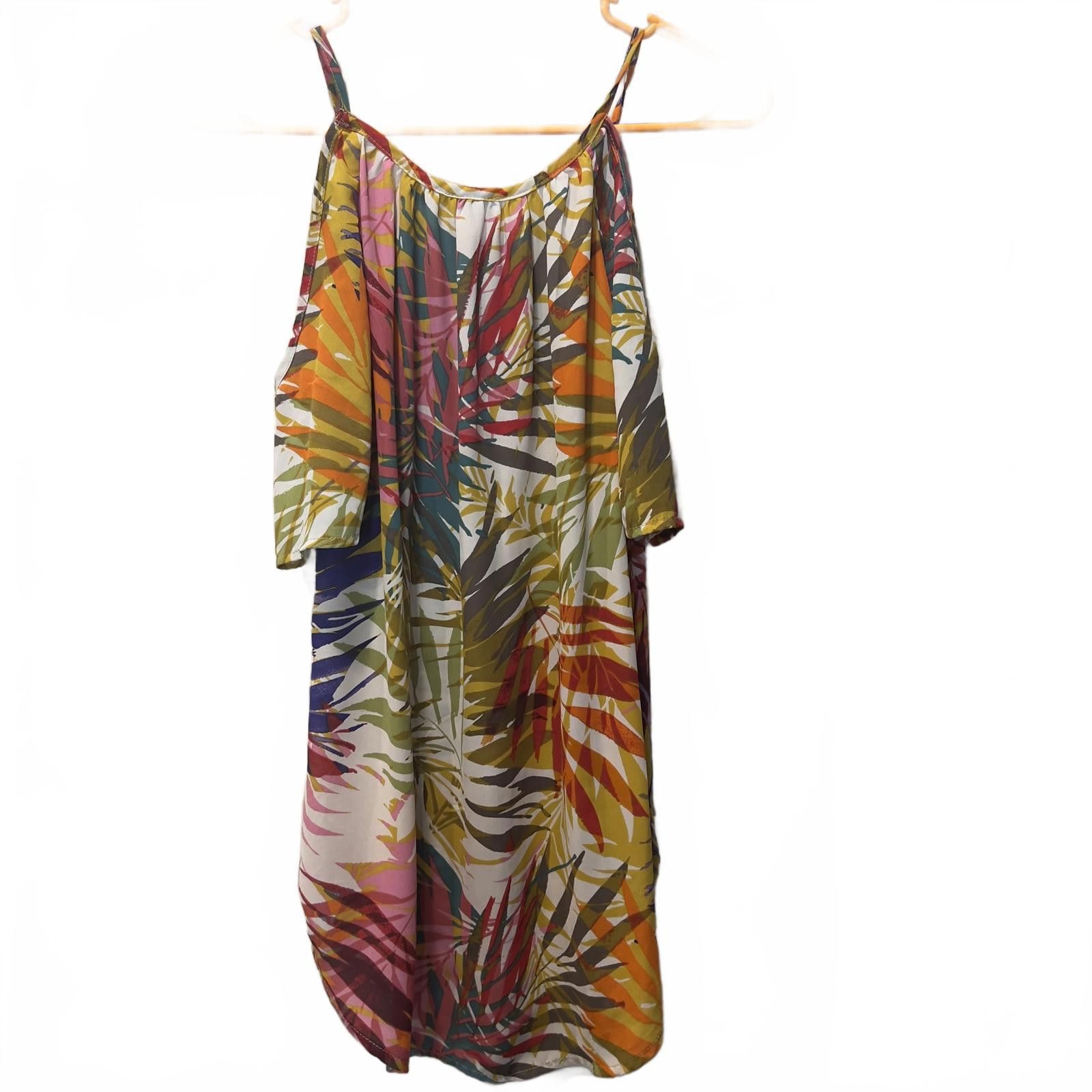 Other Colorful Tropical Print Cold Shoulder Blouse Size S / US 4 / IT 40 - 2 Thumbnail
