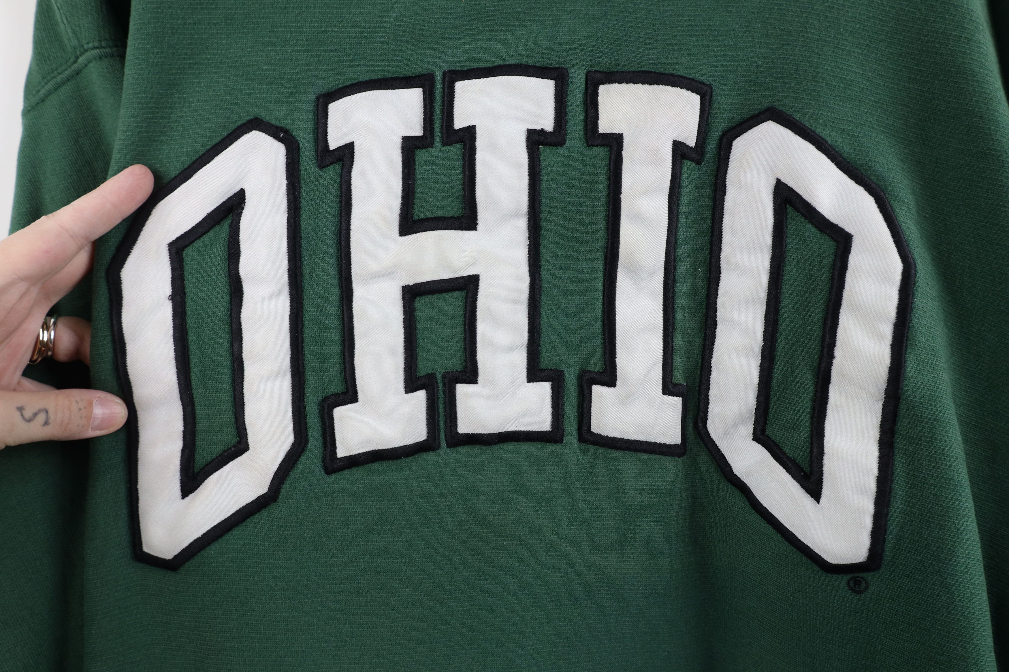 Vintage Vintage 90s Heavyweight Ohio University Hoodie Sweatshirt Size US XXL / EU 58 / 5 - 5 Thumbnail