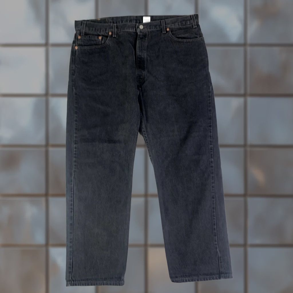 Levi's VINTAGE Levi's 505 Jeans Mens 42x30 Black Straight Leg Made In Mexico (Fits 42x29) Size US 42 / EU 58 - 1 Thumbnail