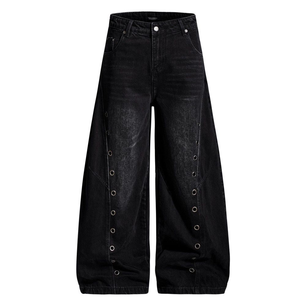 Vintage Men's hippie washed distressed loose wide-leg jeans Size US 32 / EU 48 - 1 Thumbnail