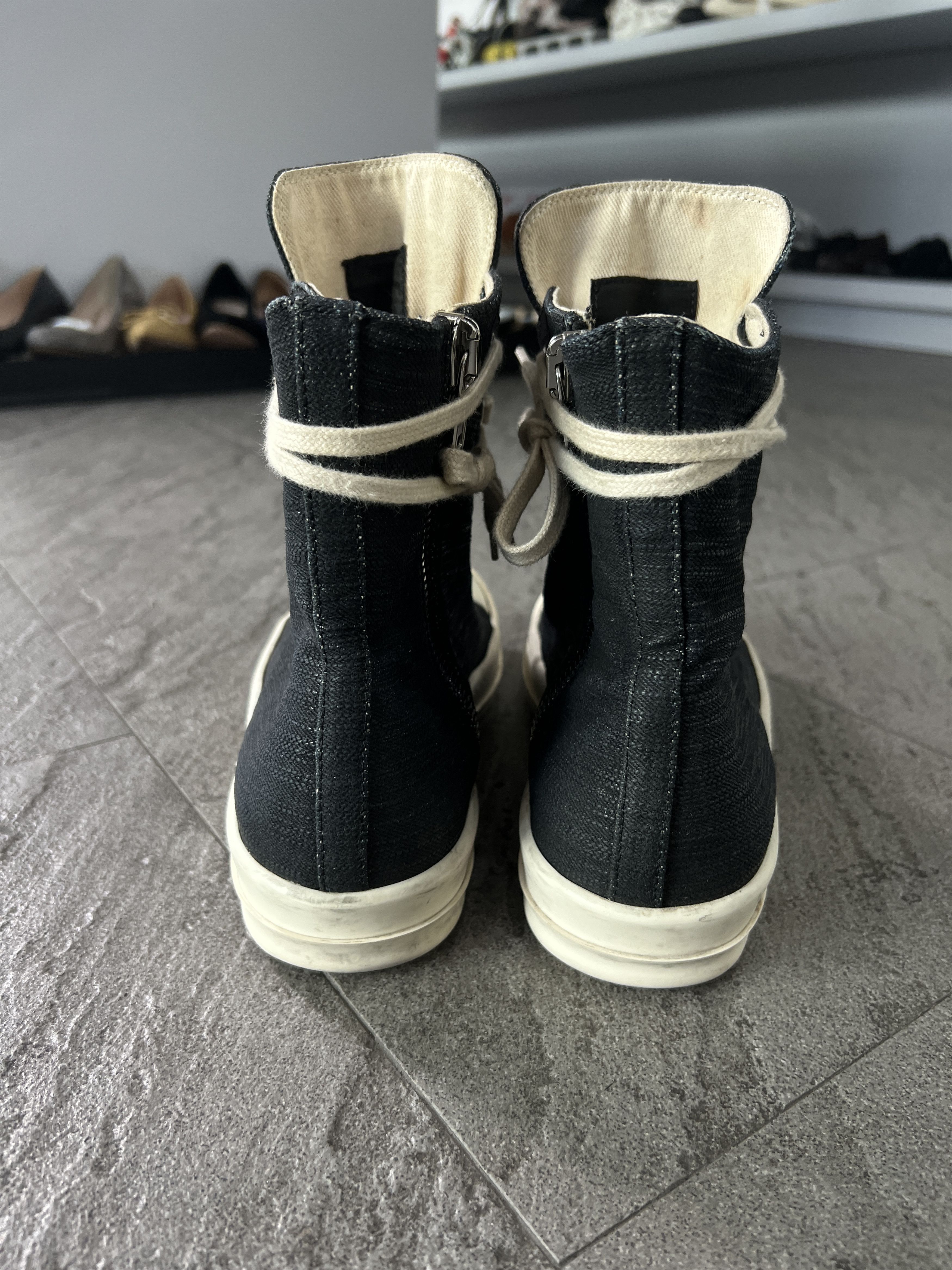 Rick Owens Drkshdw Rick Owens DRKSHDW “SO CUNT” Ramones High EU42 Size US 9 / EU 42 - 6 Thumbnail