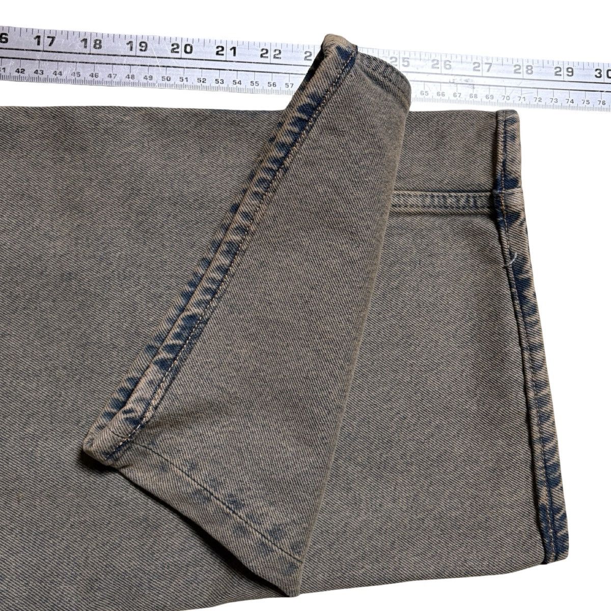 Other W&G Loose Fit Mud Wash Paisley Boro Denim Jeans Slime 32x28 Size US 32 / EU 48 - 7 Thumbnail
